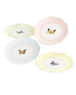 Lenox Butterfly Meadow 4Pc Dessert Plate Set Home