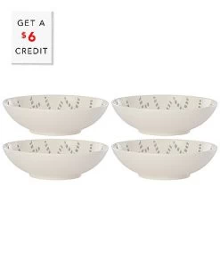 Lenox Textured Neutrals Lattice 4pc All Purpose Bowl Set With $6 Credit Home