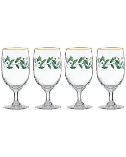 Lenox Holiday 4pc Iced Beverage Glass Set Home