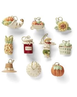 Lenox Autumn Favorites 10pc Ornament Set Home