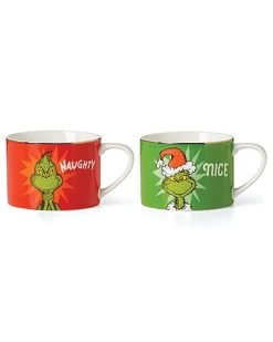 Lenox Merry Grinchmas Naughty & Nice Mug Set Home