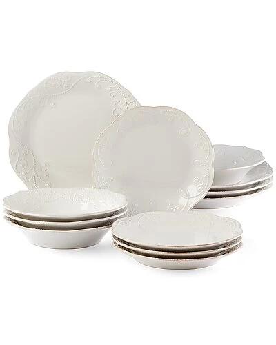 Lenox French Perle 12Pc Plate & Bowl Dinnerware Set With $18 Credit Home
