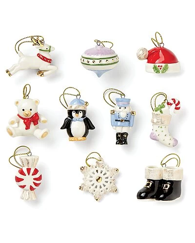 Lenox Christmas Memories 10pc Ornament Set Home