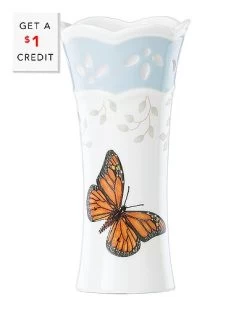 Lenox Buttefly Meadow Monarch Bud Vase With $1 Credit Home