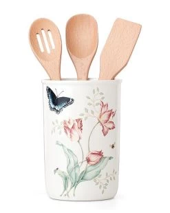 Lenox Butterfly Meadow 4Pc Utensil Holder Set With $5 Credit Home
