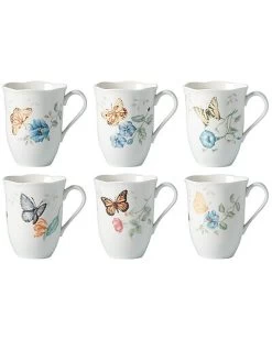 Lenox Butterfly Meadow 6Pc Mug Set With $6 Credit Home