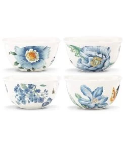 Lenox Butterfly Meadow Blue 4Pc Dessert Bowl Set With $5 Credit Home