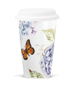 Lenox Butterfly Meadow Blue Thermal Travel Mug With $2 Credit Home
