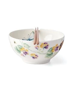Lenox Butterfly Meadow Bowl & Chopsticks With $4 Credit Home
