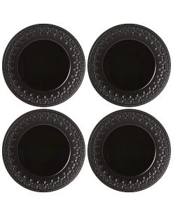 Lenox Chelse Muse Fleur Matte Black 4Pc Dinner Plate Set With $7 Credit Home