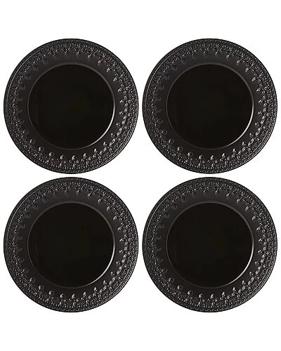 Lenox Chelse Muse Fleur Matte Black 4Pc Dinner Plate Set With $7 Credit Home