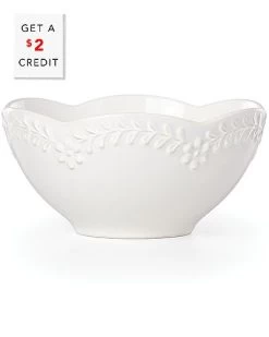 Lenox Chelse Muse Floral White All-Purpose Bowl With $2 Credit Home