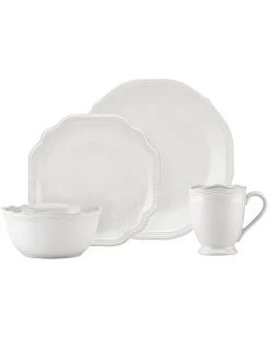 Lenox French Perle Bead White 4Pc Place Setting With $7 Credit Home
