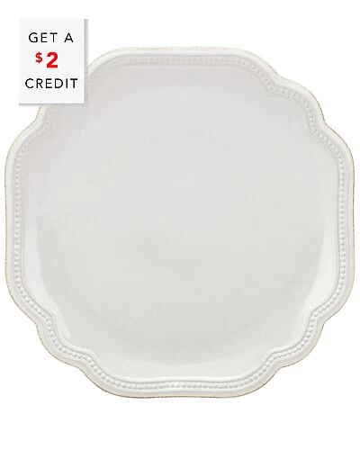 Lenox French Perle Bead White Accent Plate With $2 Credit Home