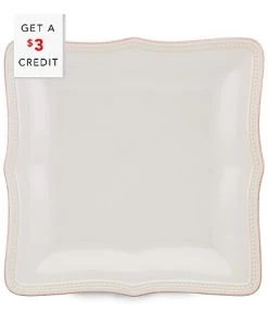 Lenox French Perle Bead White Square Dinner Plate With $3 Credit Home