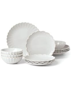 Lenox French Perle Scallop 12Pc Dinnerware Set With $19 Credit Home