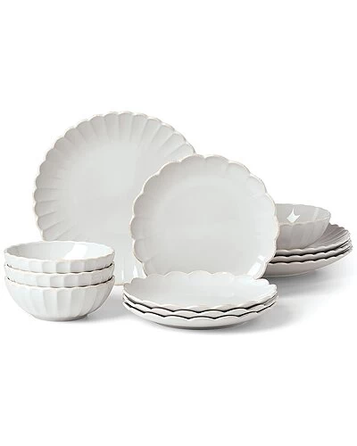 Lenox French Perle Scallop 12Pc Dinnerware Set With $19 Credit Home