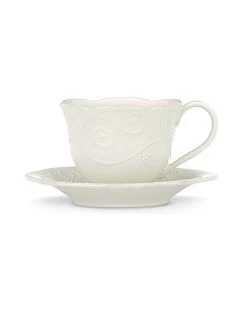 Lenox French Perle White Cup And Saucer With $3 Credit Home