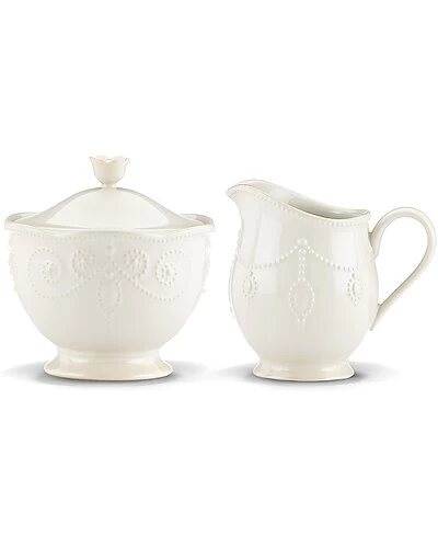Lenox French Perle Sugar And Creamer Set With $7 Credit Home