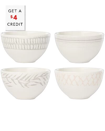 Lenox Textured Neutrals 4pc Fruit Bowl Set With $4 Credit Home
