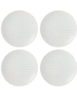 Lenox Textured Neutrals Dobby 4pc Accent Plate Set With $6 Credit Home