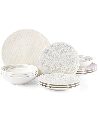 Lenox Textured Neutrals Linen 12pc Set With $16 Credit Home