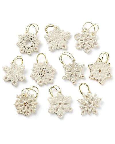 Lenox Snowflake 10pc Ornament Set Home