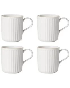 Lenox French Perle Scallop 4Pc Mug Set With $6 Credit Home