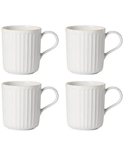 Lenox French Perle Scallop 4Pc Mug Set With $6 Credit Home