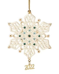 Lenox 2022 Gemmed Snowflake Ornament Home