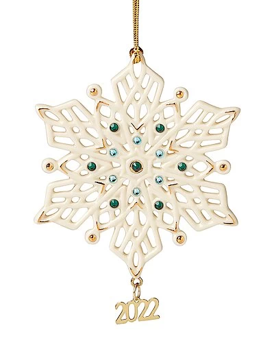 Lenox 2022 Gemmed Snowflake Ornament Home