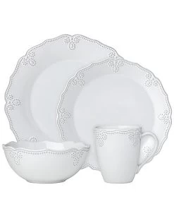 Lenox French Carved Scallop 4PC Dinnerware Set Home