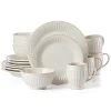 Lenox French Perle Groove White 16PC Dinnerware Set Home