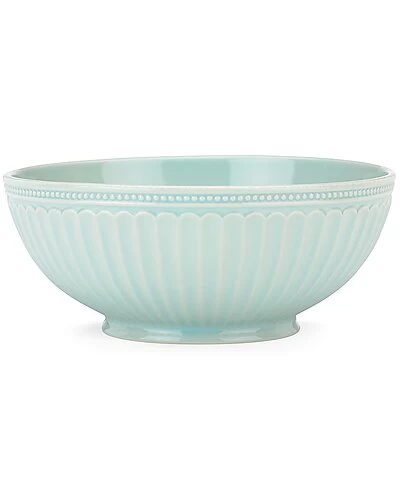 Lenox French Perle Groove Ice Blue Medium Serving Bowl With $8 Credit Home