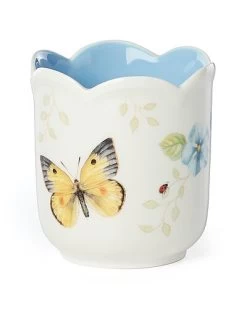 Lenox Butterfly Meadow Scalloped Blue Geranium Candle With $2 Credit Home