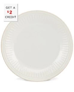 Lenox French Perle Groove White Dinner Plate With $2 Credit Home