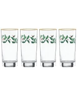 Lenox Holiday 4pc Highball Glass Set Home