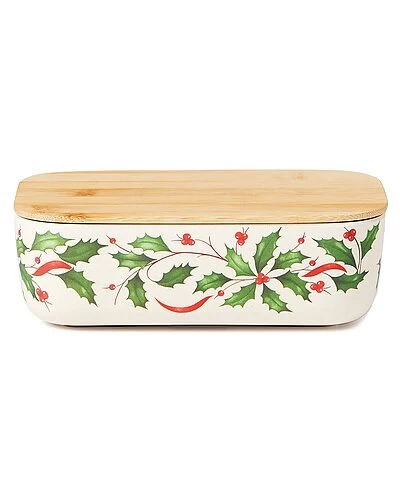 Lenox Holiday Bamboo Storage Container & Lid Home