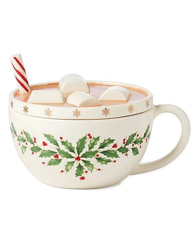 Lenox Holiday Cocoa Mug Covered Candy Dish Home