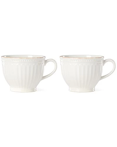 Lenox French Perle Groove White 2Pc Latte Mug Set With $3 Credit Home - Image 2