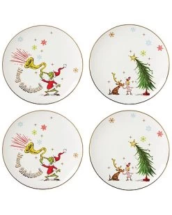Lenox Merry Grinchmas Set Of 4 Accent Plates Home