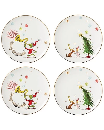 Lenox Merry Grinchmas Set Of 4 Accent Plates Home