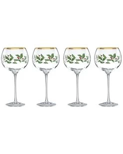 Lenox Holiday 4pc Wine Glass Set Home