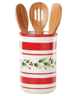 Lenox Holiday Handpaint Utensil Crock Set Home