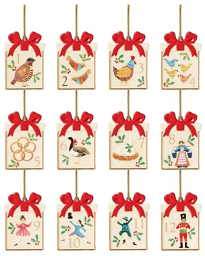 Lenox Twelve Days Of Christmas 12pc Ornament Set Home
