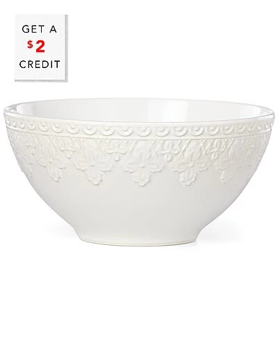 Lenox Chelse Muse Fleur White All-Purpose Bowl With $2 Credit Home