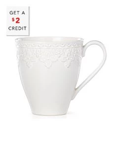 Lenox Chelse Muse Fleur White Mug With $2 Credit Home