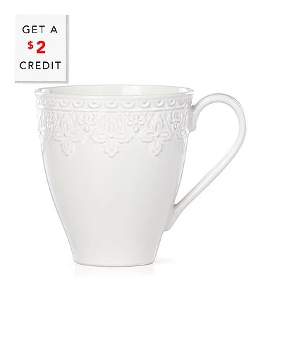 Lenox Chelse Muse Fleur White Mug With $2 Credit Home