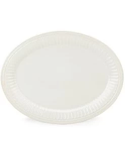 Lenox French Perle Groove White Oval Serving Platter With $10 Credit Home