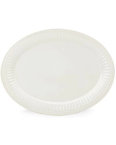 Lenox French Perle Groove White Oval Serving Platter With $10 Credit Home